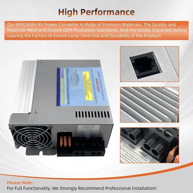 Alt view image 6 of 6 - PD9280AV 12V 80 Amp RV Power Converter with Built-in Charge Wizard Compatible with in-teli Power 9200 Series Converter/Charger for RV Camper Caravans
