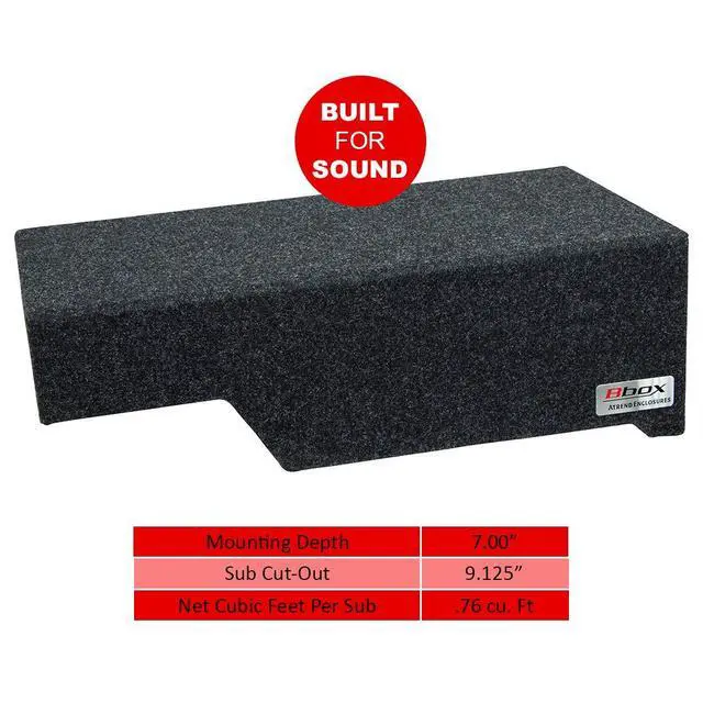 Alt view image 2 of 6 - Bbox Single Sealed 10 Inch Subwoofer Enclosure - Accu-Tuned Sealed Subwoofer Boxes & Enclosures - Subwoofer Box Improves Audio Quality, Sound & Bass - Fits 2004 - 2008 Ford F150 Super Crew / Super Cab