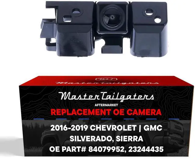 Main image of Replacement for Chevrolet Silverado/GMC Sierra 1500, 2500, 3500, w/o EZ Lift, w/o AVM, w/o Remote Tailgate (2016-2019) Backup Camera OE Part # 84079952, 23244435