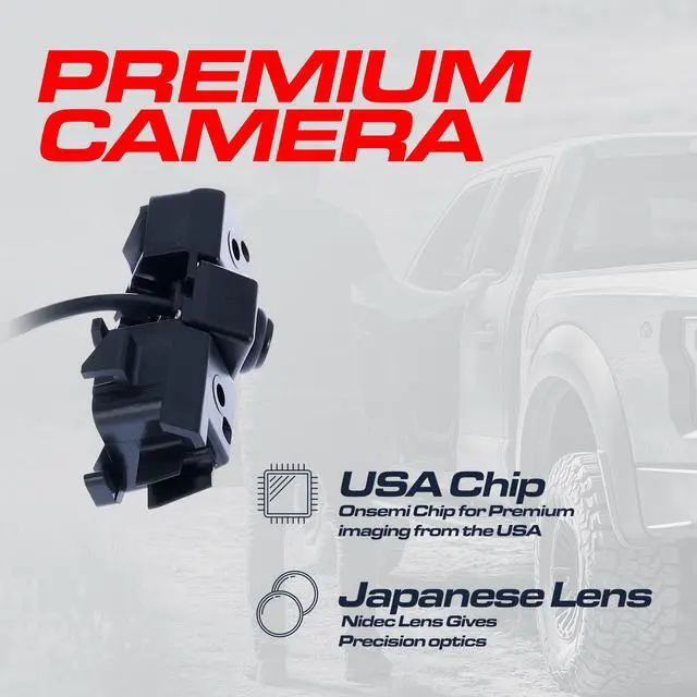 Alt view image 4 of 6 - Replacement for Chevrolet Silverado/GMC Sierra 1500, 2500, 3500, w/o EZ Lift, w/o AVM, w/o Remote Tailgate (2016-2019) Backup Camera OE Part # 84079952, 23244435
