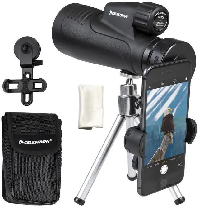 Main image of Outland X 20x50 Monocular Includes Smartphone Adapter and Tripod Large 50mm Objective Lens Multi-Coated Optics BaK-4 Prism Waterproof & Fogproof Belt Case Included
