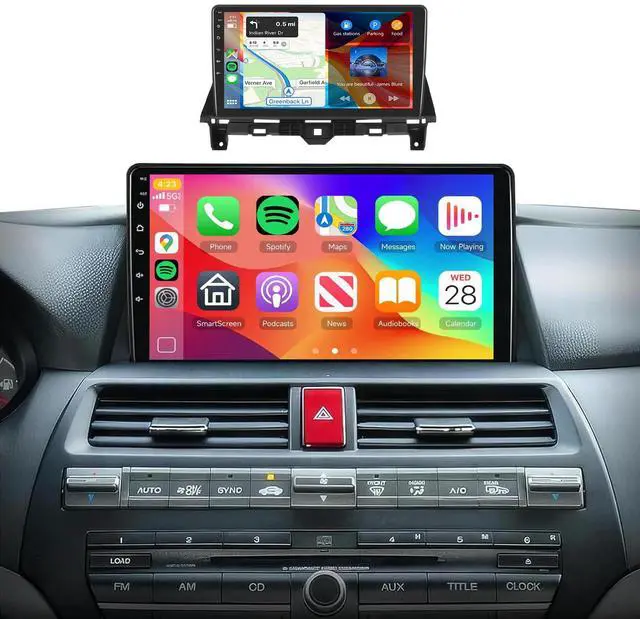 Main image of 5G WiFi 2G 64G Car Stereo Radio for Honda Accord 8th 2008-2012 with Wireless CarPlay Android Auto 10.1" IPS Touch Screen EQ DSP GPS Bluetooth Radio 26UIs Head Unit with AHD Backup Camera