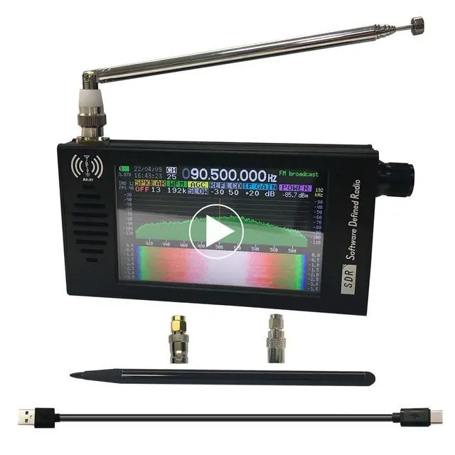 Main image of Full-Bands DSP SDR Radio Receiver 4.3 IPS Screen FM/AM/LSB/USB/CW, 192kHz Spectrum Rechargeable 5000mAh Rechargeable Battery Aluminum Alloy Shell Nice Sound