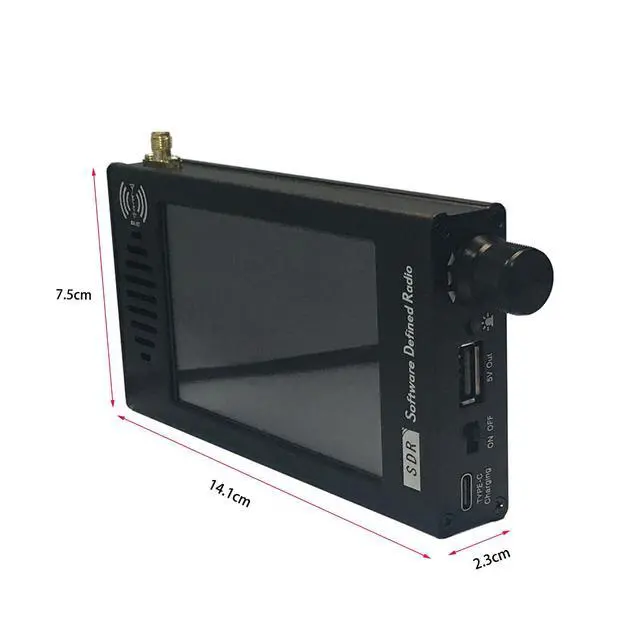 Alt view image 2 of 5 - Full-Bands DSP SDR Radio Receiver 4.3 IPS Screen FM/AM/LSB/USB/CW, 192kHz Spectrum Rechargeable 5000mAh Rechargeable Battery Aluminum Alloy Shell Nice Sound