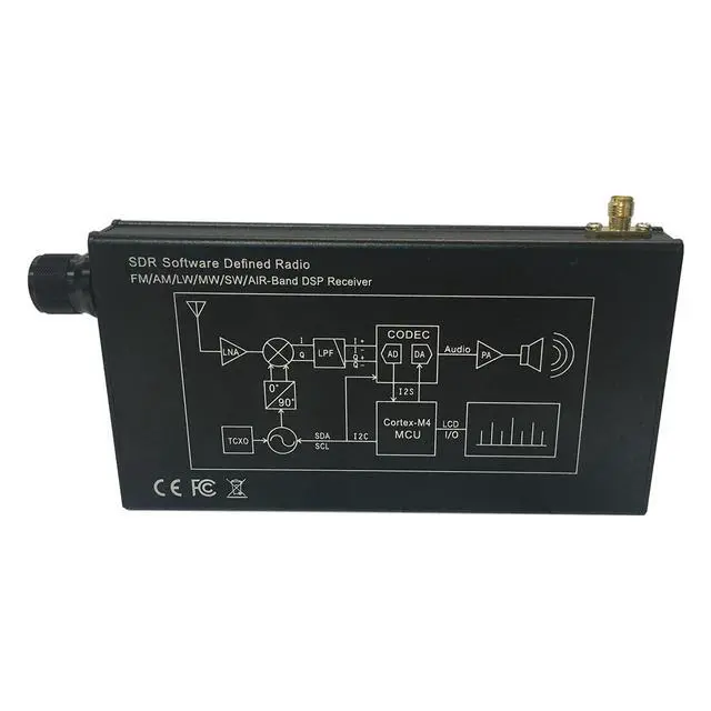 Alt view image 4 of 5 - Full-Bands DSP SDR Radio Receiver 4.3 IPS Screen FM/AM/LSB/USB/CW, 192kHz Spectrum Rechargeable 5000mAh Rechargeable Battery Aluminum Alloy Shell Nice Sound
