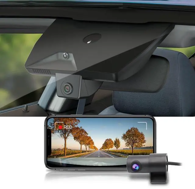 Main image of Front 4K+Rear 1080P Dash Cam Adapts for Hyundai Sonata 2024 2025 & Hybrid (Part No#L1600), OEM Factory Style, Dual HD Video, WiFi & APP, Loop Recording, G-Sensor, Easy to Set, 128GB Card