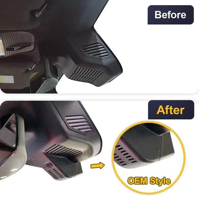 Alt view image 3 of 6 - Front 4K+Rear 1080P Dash Cam Adapts for Mercedes-Benz G-Class 2019-2024 G550 (HD2-6166/with 10 Vents), OEM Look, Dual HD Video, WiFi & APP, Loop Recording, G-Sensor, Easy to Set, 128GB Card