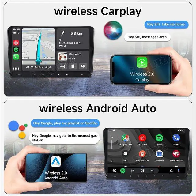 Alt view image 4 of 6 - 9inch 8Core 4+64GB Car Stereo Radio for VW Jetta A5/Passat B6/CC/Golf MK5/Beetle/EOS 2005-2010,Android GPS Navigation Unit with Wireless Carplay,Android Auto,Touchscreen Multimedia Player