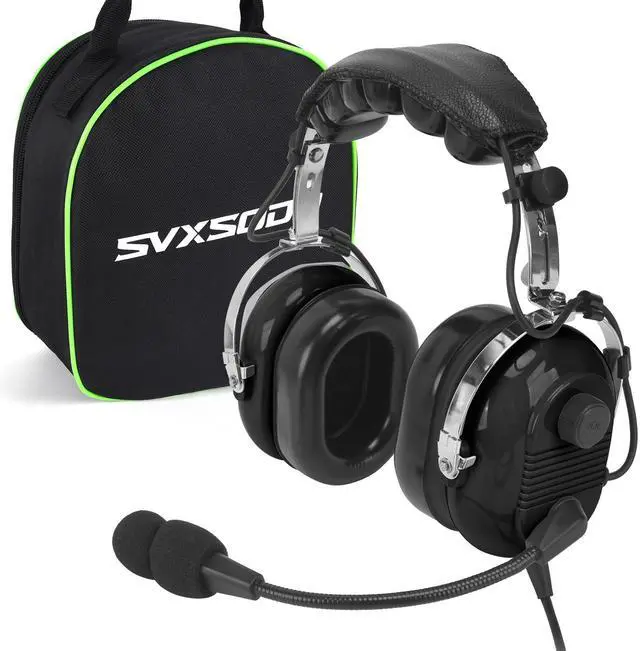 Main image of Aviation Headsets GA Headphone Noise Reduction for Pilot Trainees Beginner PPL Students Casual Flyers Flight Passengers Aviation Maintenance Ground Crew Flying Enthusiasts (629-A-BLACK)