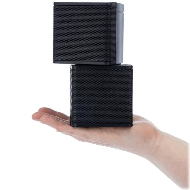 Alt view image 3 of 6 - MC2.5B Dual 2.5 Swiveling Surround Sound Mini Cube Speaker (Pair, Black) (Without Brackets)
