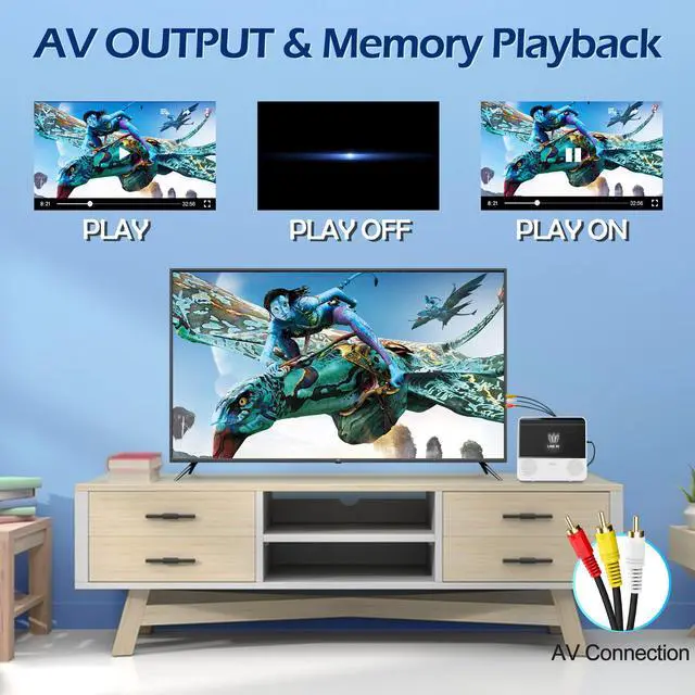 Alt view image 4 of 6 - 9.8" Portable DVD Player with Bluetooth, 1024 x 600 Screen, Portable DVD Player with Screen, 4000mAh Rechargeable, HiFi Speakers, Timer/Remote/Sync TV, Support DVD/CD/Bluetooth/AUX/AV/USB