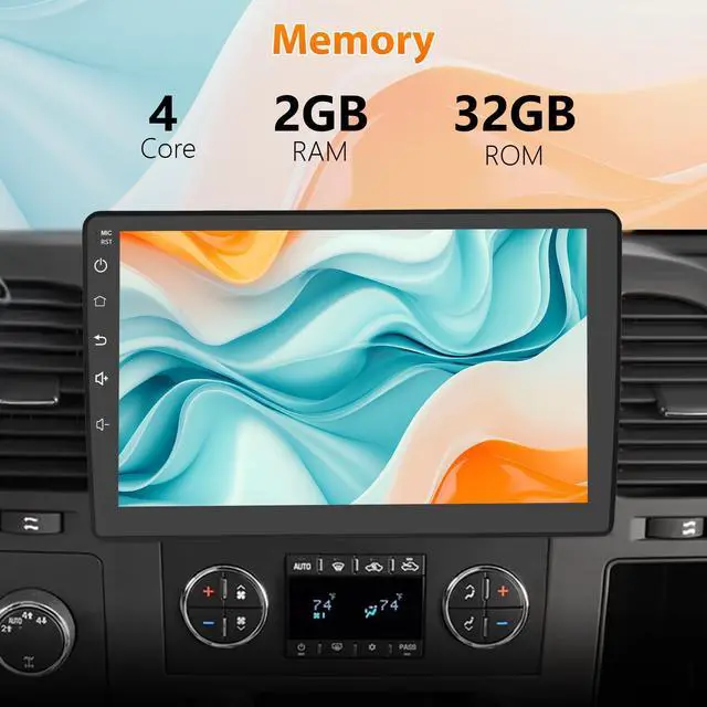 Alt view image 4 of 6 - Car Radio Stereo for Chevy Silverado 2007-2013 Tahoe GMC Sierra Yukon with Wireless CarPlay Android Auto,10 Inch Touch Screen with Backup Camera