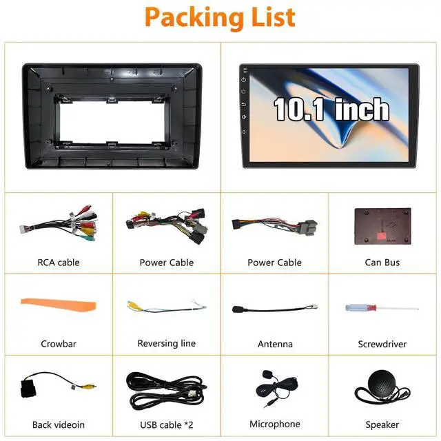 Alt view image 6 of 6 - Car Radio Stereo for Chevy Silverado 2007-2013 Tahoe GMC Sierra Yukon with Wireless CarPlay Android Auto,10 Inch Touch Screen with Backup Camera
