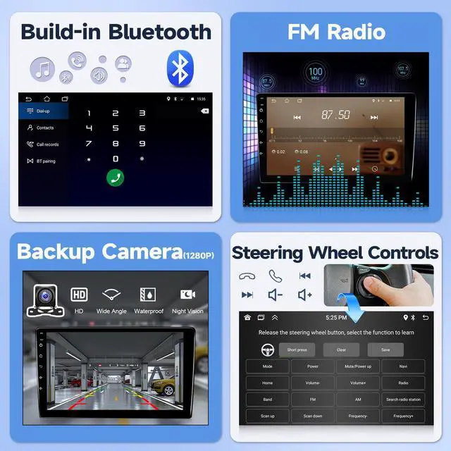 Alt view image 5 of 6 - Android 13 Car Radio for Honda Civic 2012 Stereo Replacement with 9'' Touchscreen Carplay Android Auto in-Dash GPS Navigation Bluetooth WiFi SWC Backup Camera MIC (4+64G)