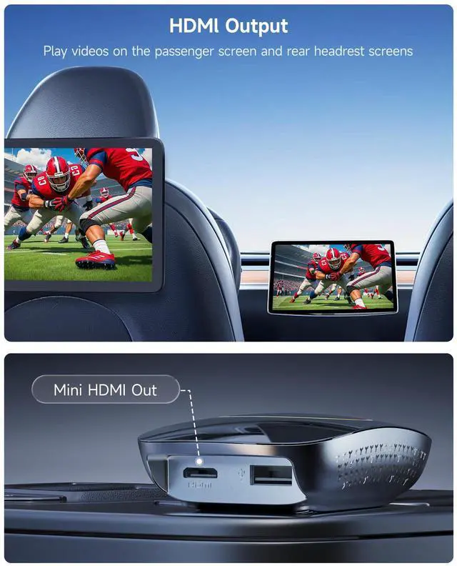 Alt view image 3 of 6 - Wireless Carplay Adapter - Magic AI Box CarPlay Android Auto Wireless, Dual Wi-Fi & BT, Gen AI, HDMI Output, USB Playback, OBD, Video Box for YouTube, Netflix, Prime Video, Spotify CB4BT