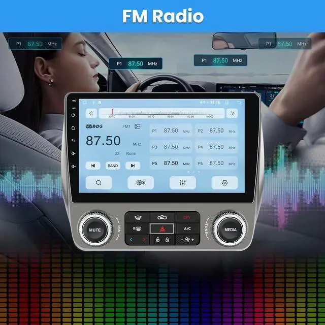 Alt view image 5 of 6 - Android Car Stereo for Chevrolet Chevy Camaro 2010 2011 2012 2013 2014 2015, 9" Touch Screen Radio Upgarde WiFi Bluetooth Online GPS Navigation CarPlay Android Auto, 2GB+64GB