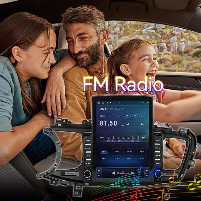 Alt view image 4 of 6 - Android 14 Car Stereo Radio Head Unit Compatible with Kia Optima K5 2013 2014 2015 9.7" Touch Screen Audio Receiver with CarPlay & Android Auto GPS WiFi Buletooth Back Camera FM Mic 2+64G