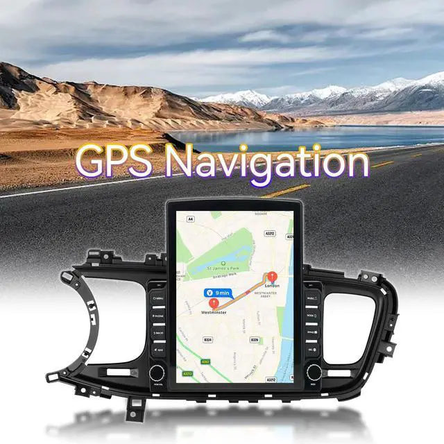 Alt view image 6 of 6 - Android 14 Car Stereo Radio Head Unit Compatible with Kia Optima K5 2013 2014 2015 9.7" Touch Screen Audio Receiver with CarPlay & Android Auto GPS WiFi Buletooth Back Camera FM Mic 2+64G