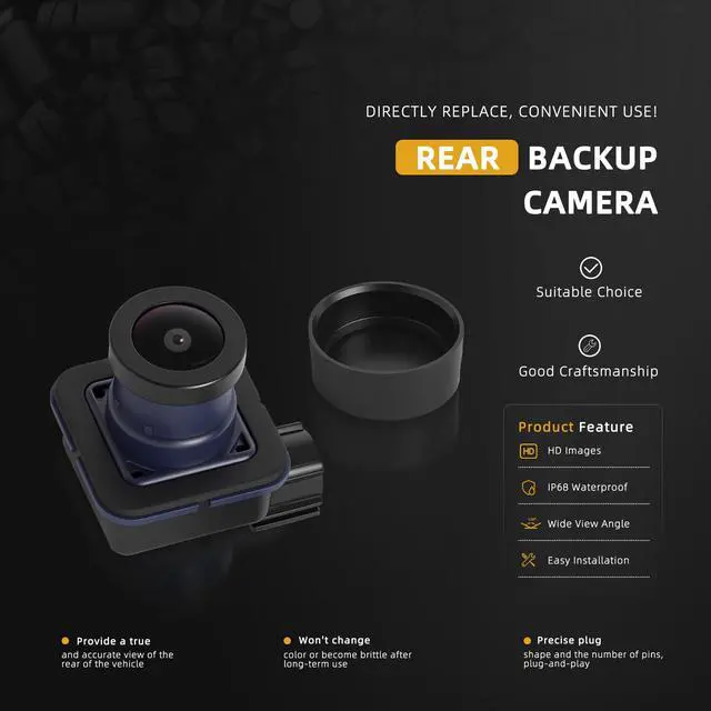 Alt view image 4 of 5 - Rear Backup Camera Compatible with Chrysler Pacifica 2017-2023, 170° Wide-Angle Rear View Camera OE# 68227397AH 68227397AE 68227397AG