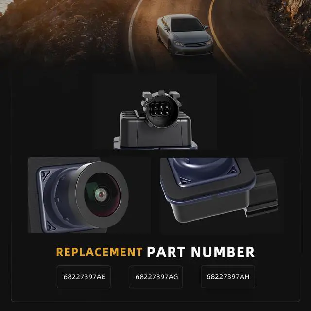 Alt view image 5 of 5 - Rear Backup Camera Compatible with Chrysler Pacifica 2017-2023, 170° Wide-Angle Rear View Camera OE# 68227397AH 68227397AE 68227397AG