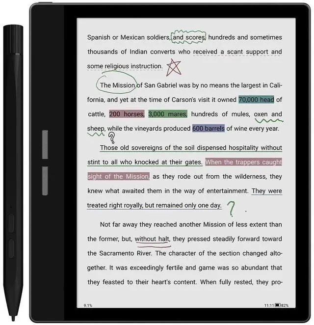 Main image of B751C Color ePaper Tablet 7 Inch for Note-Taking, Reading and Writing with Case and Stylus