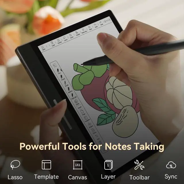 Alt view image 3 of 6 - B751C Color ePaper Tablet 7 Inch for Note-Taking, Reading and Writing with Case and Stylus