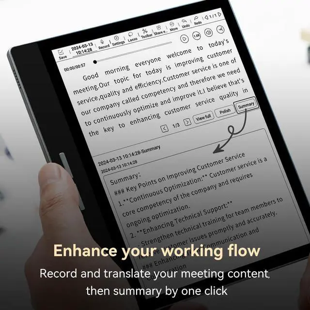 Alt view image 4 of 6 - B751C Color ePaper Tablet 7 Inch for Note-Taking, Reading and Writing with Case and Stylus