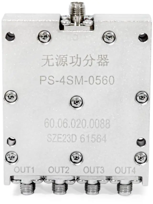 Main image of TOJOIN Passive Power Splitter/Divider 4 Way for SMA Connectors, Coaxial Cable Splitter 0.5-6GHz for RF/Microwave Measurements Accessories Splitter Coaxial,for Antenna System (PS-4SM-0560)