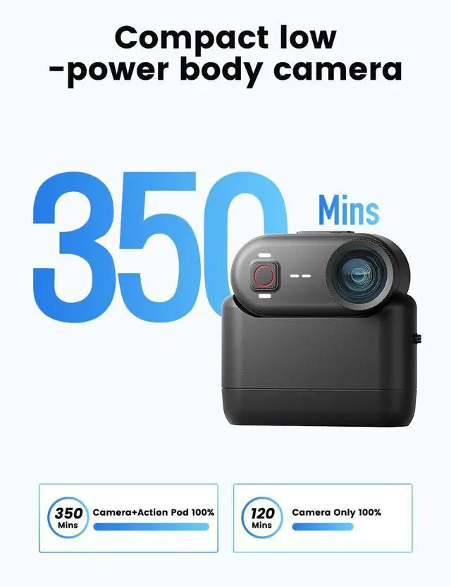 Alt view image 2 of 6 - K80 Thumb Action Camera, POV mini Body Camera 4K with Action Pod & Built-in 64GB, 20MP WiFi Remote Control, 6-Axis EIS Stabilization,10M Waterproof Portable Body Cam for Vlogging/Motorcycling