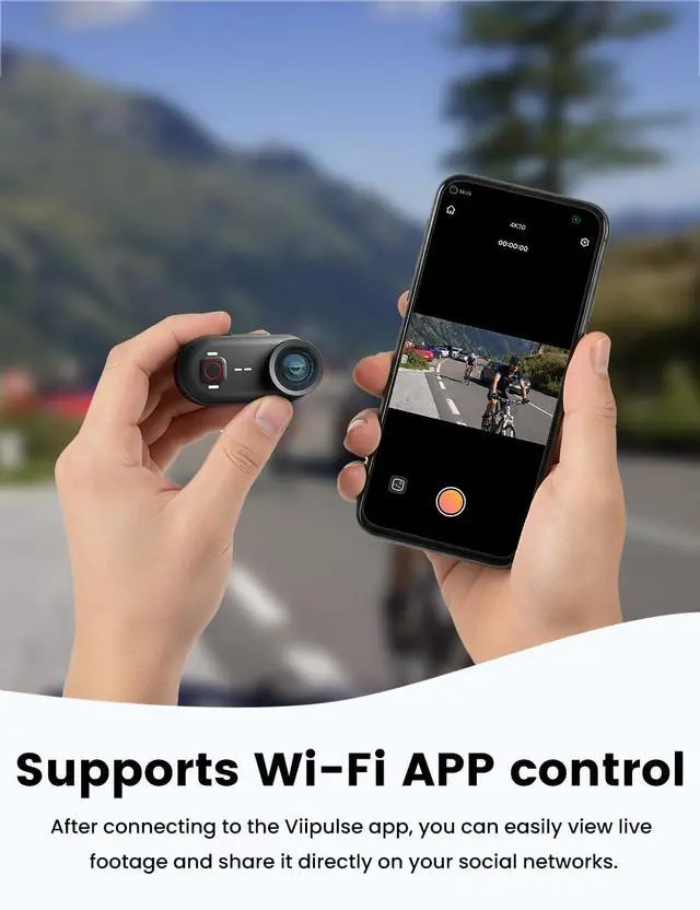 Alt view image 4 of 6 - K80 Thumb Action Camera, POV mini Body Camera 4K with Action Pod & Built-in 64GB, 20MP WiFi Remote Control, 6-Axis EIS Stabilization,10M Waterproof Portable Body Cam for Vlogging/Motorcycling