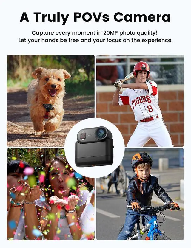 Alt view image 6 of 6 - K80 Thumb Action Camera, POV mini Body Camera 4K with Action Pod & Built-in 64GB, 20MP WiFi Remote Control, 6-Axis EIS Stabilization,10M Waterproof Portable Body Cam for Vlogging/Motorcycling