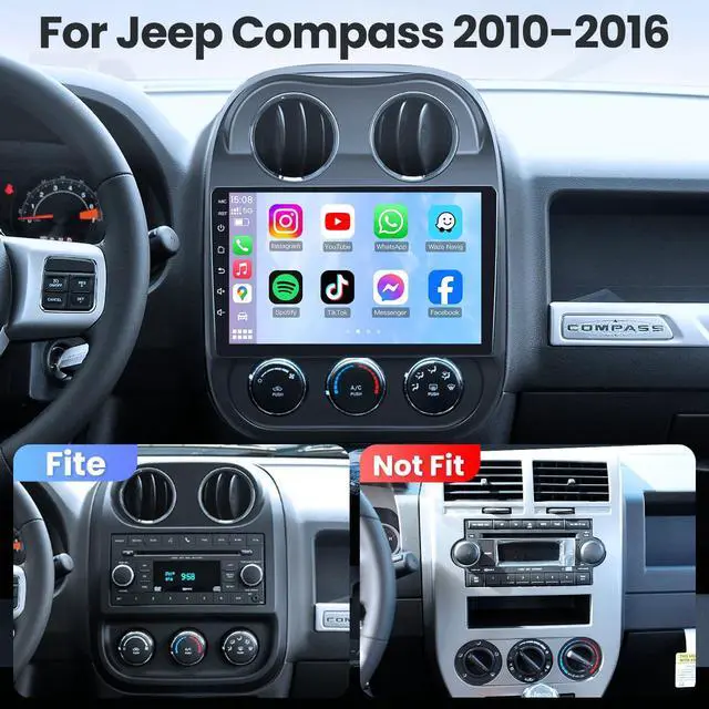 Alt view image 2 of 6 - Car Radio Stereo for Jeep Patriot Compass 2010 2011 2012 2013 2014 2015 2016