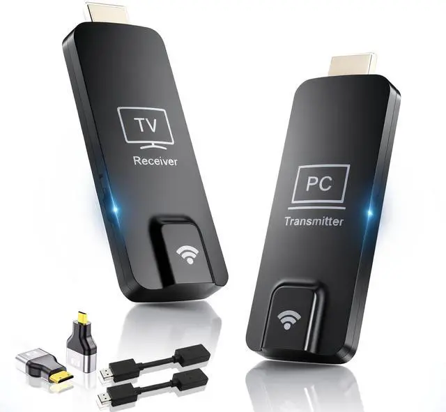 Main image of Phone/Tablet Wireless Mirroring-HDMI Transmitter and Receiver 328FT/100M, 5.8G/2.4G Display Adapter Dongle for PC/Laptop/Phone/Tablet to TV/Projector, 4K Input 1080P Output USB HDMI Extender