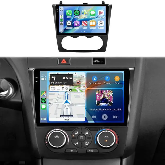 Main image of 4G+128G Car Radio Stereo for Nissan Altima 2008-2012 (Manual A/C), 9inch HD in-Cell Touch Screen/Android 15/Wireless CarPlay/Android Auto/WiFi/GPS/5.0Bluetooth/FM/AHD Backup Camera