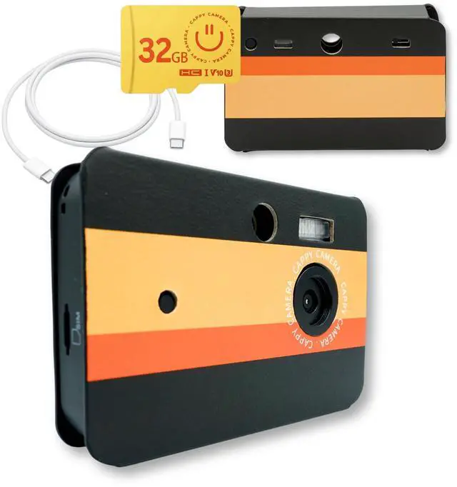 Main image of CAPPY Screenless Camera for Digital Detox - Vintage Retro Film Experience Digital Cam for Mindful Travel - 20MP Photo & Video, Interchangeable Lens, 32GB