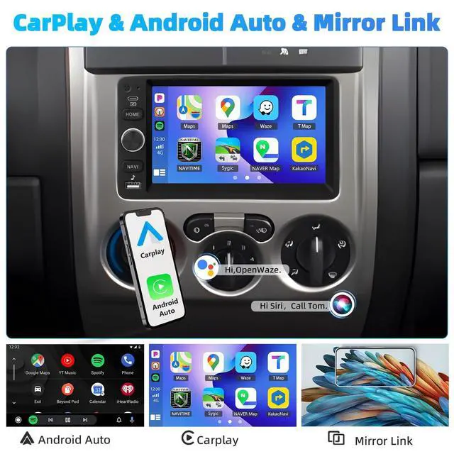 Alt view image 5 of 6 - 8 Core 4+64G (Fit B.O.S.E Version) Android 15 7'' Touchscreen Car Stereo for Chevy Chevrolet Silverado SSR Tahoe 2003-2006,GMC Siera Yukon/Hummer 2003-2006,CarPlay Android Auto Bluetooth GPS EQ SWC