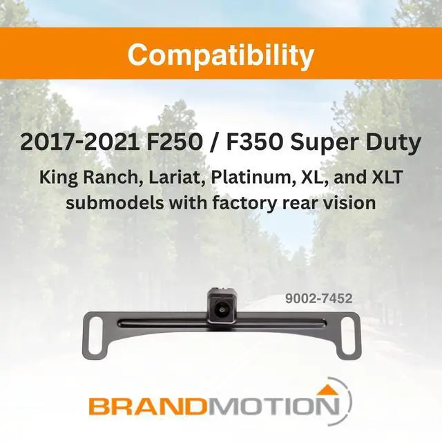 Alt view image 2 of 6 - 9002-7452 Factory Tailgate Harness with Dual Mount Camera fits 2017-2021 F250 F350 Super Duty with Factory Rear Vision | Waterproof Case with Anti-Fog Lens | 150° Wide Reverse View | Fits 2017-2021 F2