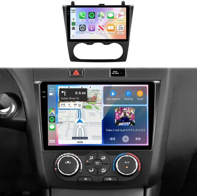 Main image of 4G+64G Car Radio Stereo for Nissan Altima 2008-2012 (Manual A/C), 9inch HD in-Cell Touch Screen/Android 15/Wireless CarPlay/Android Auto/GPS/WiFi/5.0Bluetooth/FM/AHD Backup Camera