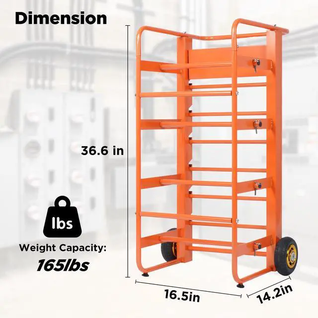 Alt view image 2 of 6 - Wire Spool Rack Cable Caddy Wire Spool Cart Multi-Spool Wire Rack Dispenser with 11 Rods Multiple Axles Cable Spool Holder Wire Reel Caddy Cart with Wheels and Box for Electrical Industrial