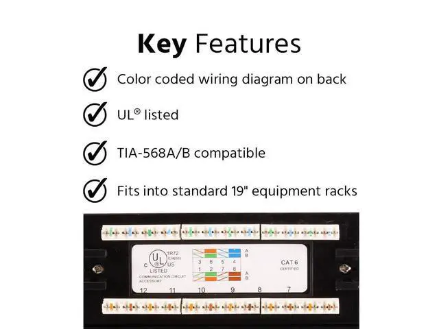 Alt view image 3 of 6 - Patch Panel (568A/B Compatible)
