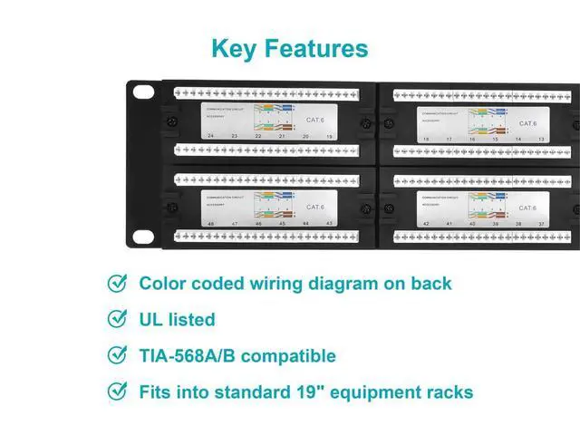 Alt view image 5 of 6 - Patch Panel (568A/B Compatible)