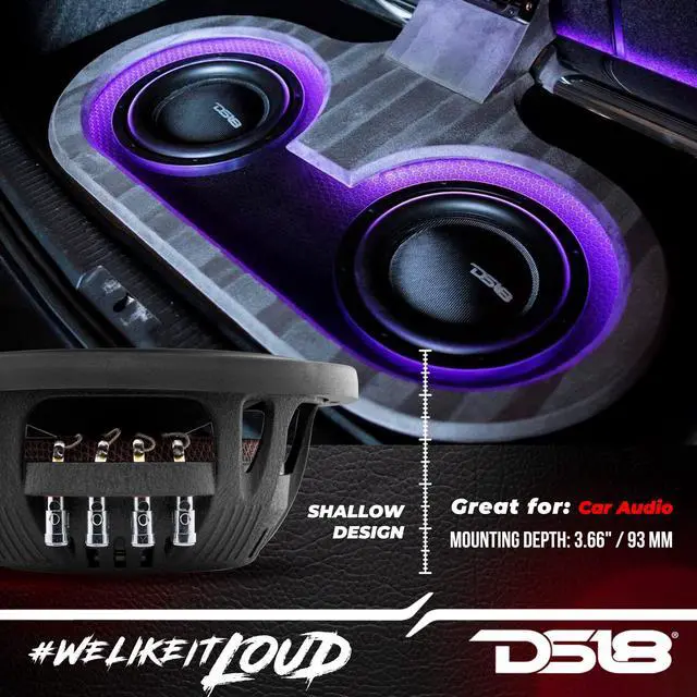 Alt view image 3 of 6 - IXS10.2D 10" Car Subwoofer 1200 Watts Max Power 600 Watts RMS DVC 2 + 2 Ohms - Powerful Shallow Mount Subwoofer - Slim Design Perfect for Compact Places in Car & Trucks - 1 Speaker