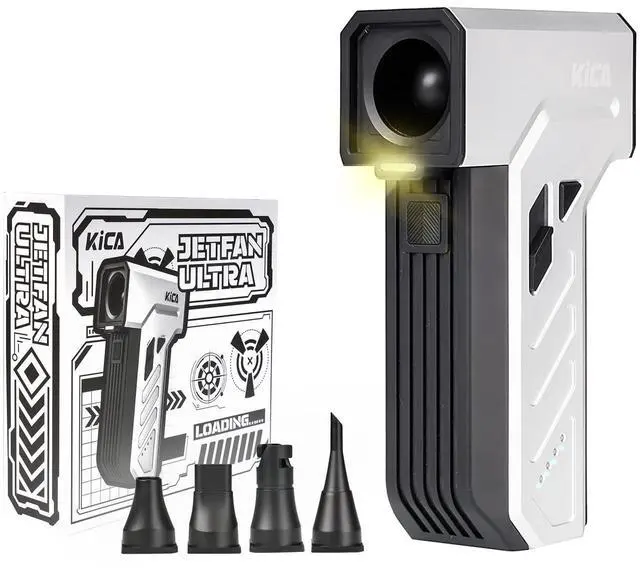 Main image of Jet Fan Ultra Electric Air Duster - 109MPH Cordless Air Duster with LED Light, 130000 RPM Turbo Fan, Stepless Speed Control Dust Blower for Computer, Keyboard, Outdoor, House and Car (White)