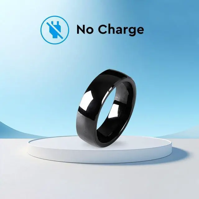 Alt view image 5 of 6 - Tesla Smart Ring Tesla Key Ring Accessories Key Card Model 3/Y Key Fob Replacement Ceramic RFID Smart Ring for Tesla Model 3 & Model Y(US Size 9)