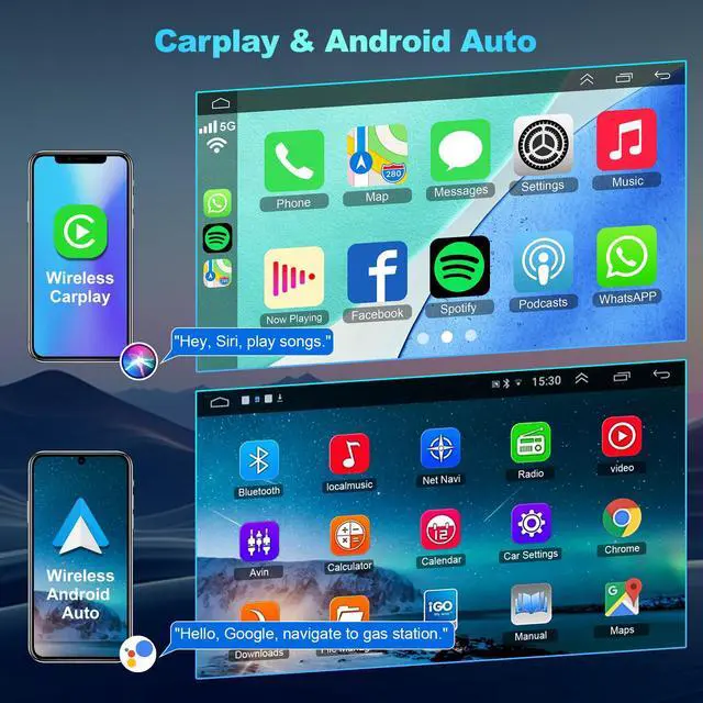 Alt view image 3 of 6 - Car Radio for Subaru Forester Impreza WRX 2008 2009 2010 2011 2012, 8Core Android 15 Stereo with Wireless Carplay, Support GPS WiFi FM Radio Backup Camera SWC 4+64G