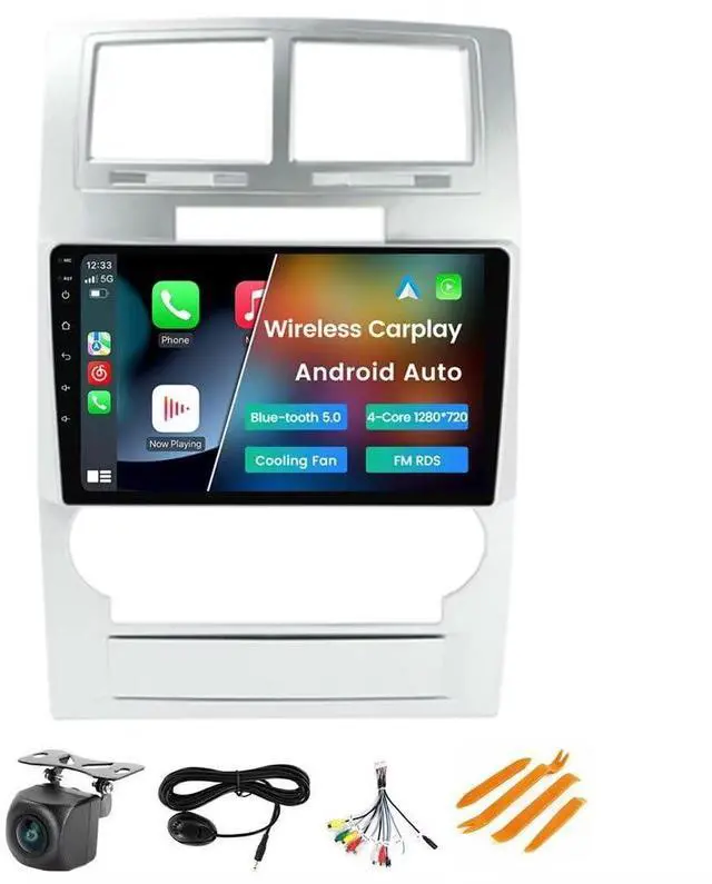 Main image of Car Radio for Dodge Charger 2008 2009 2010 (2GB+64GB), 9 Inch Touch Screen Stereo Head Unit Wireless Car-Play Android Auto Blue-Tooth GPS Navigation WiFi FM SWC RDS Head Unit