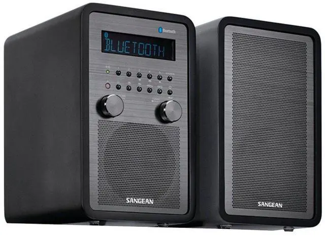 Main image of WR-50P AM/FM Bluetooth Wood Cabinet Tabletop Stereo Digital Receiver, Black
