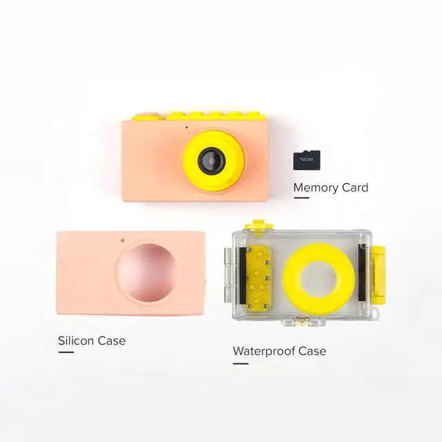 Alt view image 2 of 6 - myFirst Camera 2 - Kids Action and Underwater Camera, 8MP 1080P HD Video, Toddler Digital Camera, Webcam, Tripod Mount, MicroSD Card, Neck Lanyard, Christmas or Birthday Gift for Kids 3-12 (Pink)