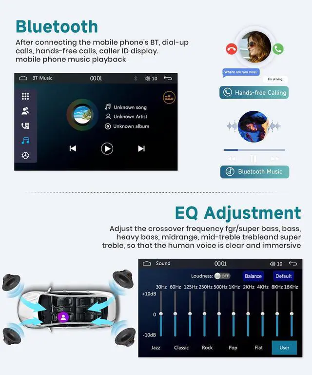 Alt view image 6 of 6 - Single Din Flip Out Touchscreen Radio with AM/FM/RDS Wireless Carplay & Android Auto, 7" Single Din Flip Out Touchscreen Car Stereo with BT SWC Backup Camera Mirror Link USB/AUX/Type-C