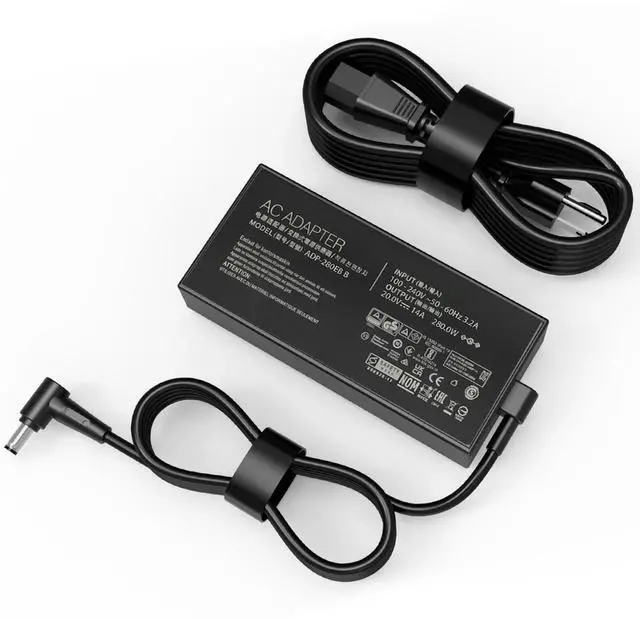 Main image of 280W ADP-280EB B Adapter Charger, Compatible with Asus ROG Strix G15 G16 G17 G18 G513 G614 G713 G814, Zephyrus M16 GU604, Scar 15 17 G533 G733 G732, TUF A16 FA617 FA607 Gaming Laptop